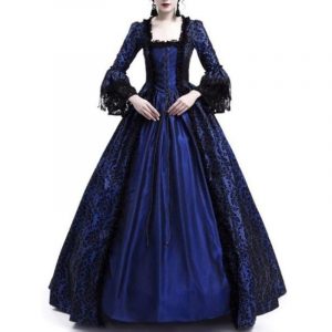 Robe Époque Victorienne Bleue