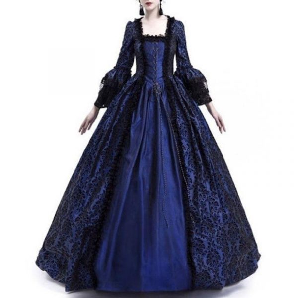 Robe Époque Victorienne Bleue