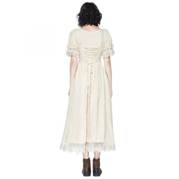 Robe Victorienne Blanc Cassé