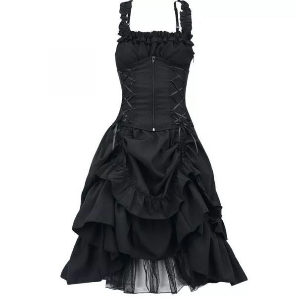 Robe Victorienne Gothique Noire