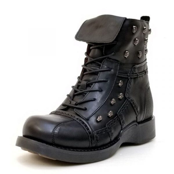 Bottines Moto Homme Cuir