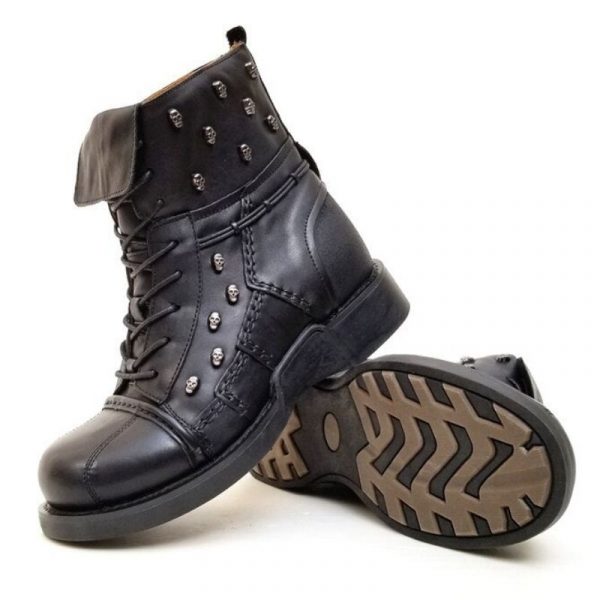 Bottines Moto Homme Cuir