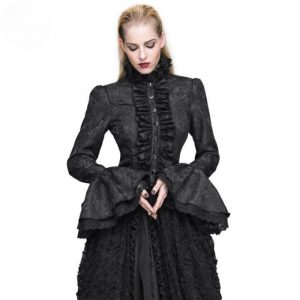 Chemise à Jabot Femme Gothique