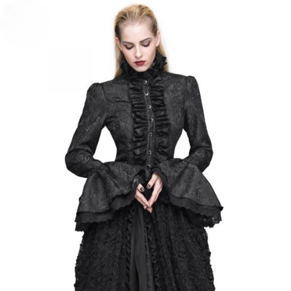 Chemise à Jabot Femme Gothique