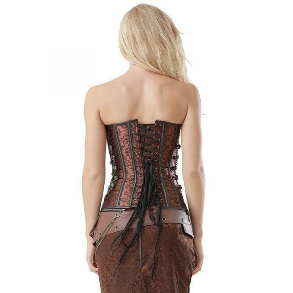 Corset Steampunk Marron