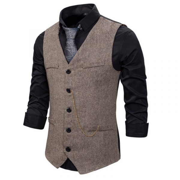 Gilet de Costume Homme avec Chaîne