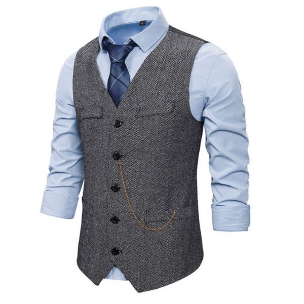 Gilet de Costume Homme avec Chaîne