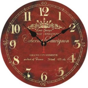 Horloge murale vintage rouge