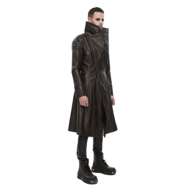 Long Manteau Steampunk Marron