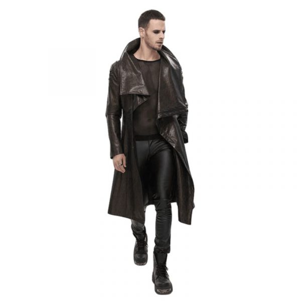 Long Manteau Steampunk Marron