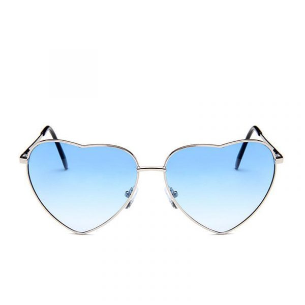 Lunettes de Soleil Cœur Bleu Femme