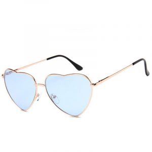 Lunettes de Soleil Cœur Bleu Femme