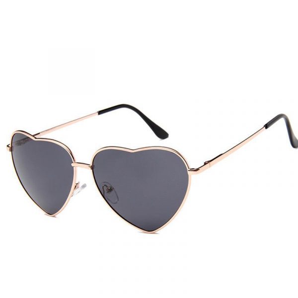 Lunettes de Soleil Cœur Doré Femme