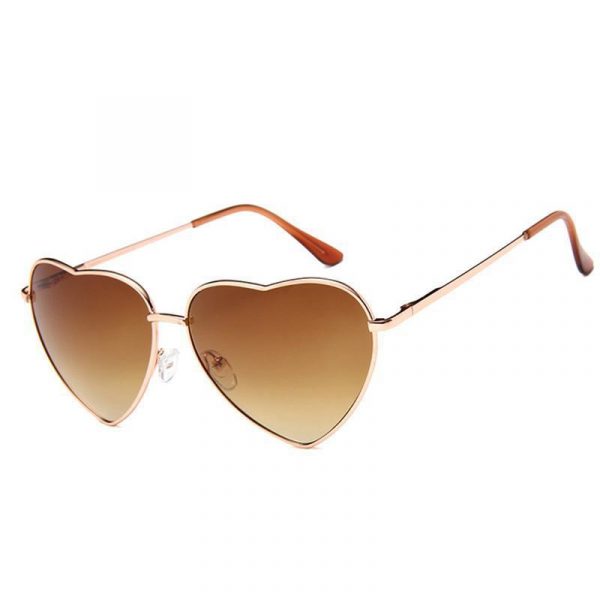 Lunettes de Soleil Cœur Doré Femme