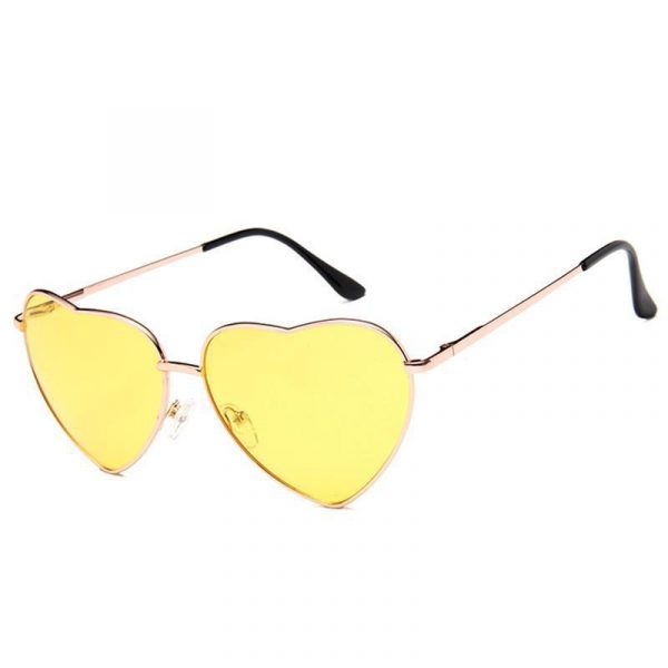 Lunettes de Soleil Cœur Doré Femme