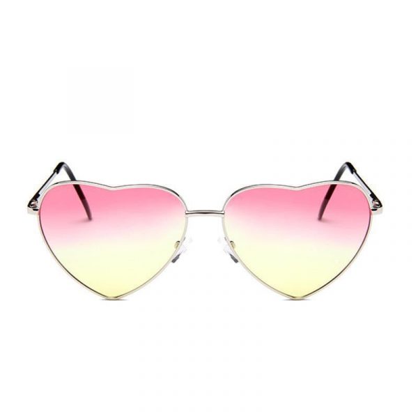 Lunettes de Soleil en Forme de Cœur Rose