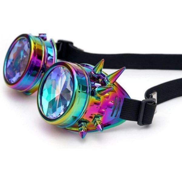 Lunettes Kaléidoscope Steampunk avec Rivets