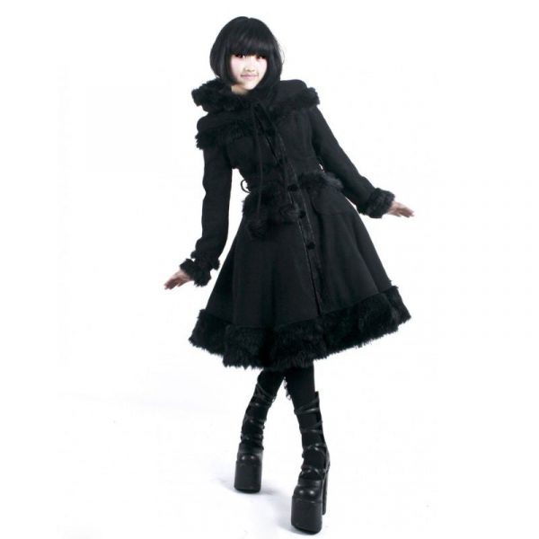 Manteau Gothique Victorien Femme Noir