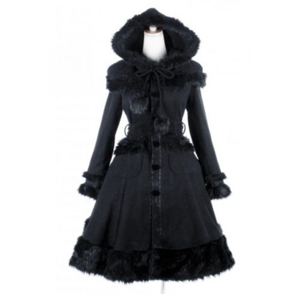 Manteau Gothique Victorien Femme Noir