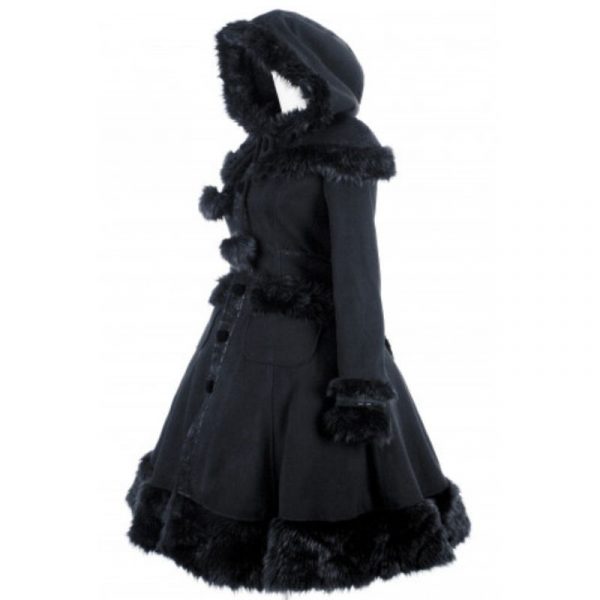 Manteau Gothique Victorien Femme Noir