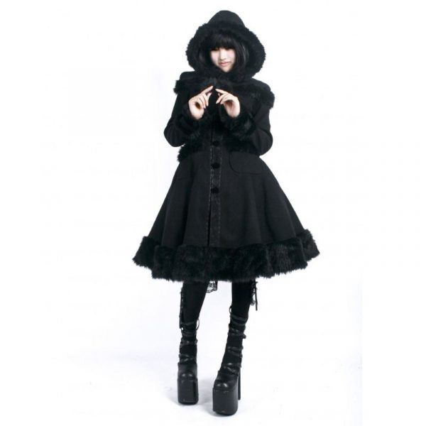 Manteau Gothique Victorien Femme Noir