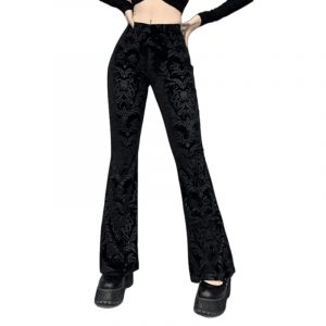 Pantalon Noir Femme Gothique