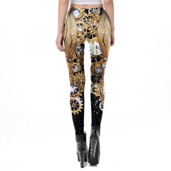 Legging Steampunk Horloge