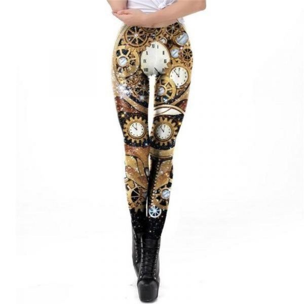 Legging Steampunk Horloge