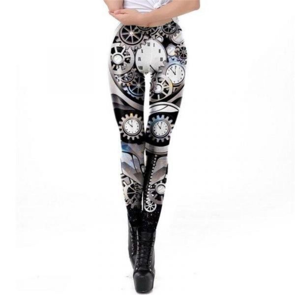 Legging Steampunk Horloge